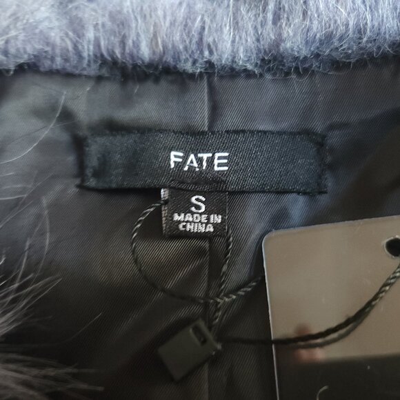 FATE The Label Faux Fur Vest Small NWT - Picture 4 of 8